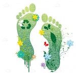 Abstract Footprints with Ecologic Theme